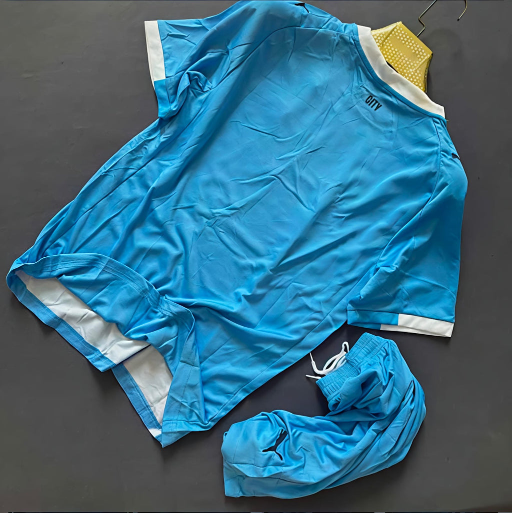 Manchester City Home 2025-26 Jersey Set